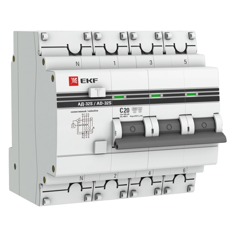   () EKF PROxima -32 - 3P+N - 16A - AC - 100mA -  C - 4.5kA 