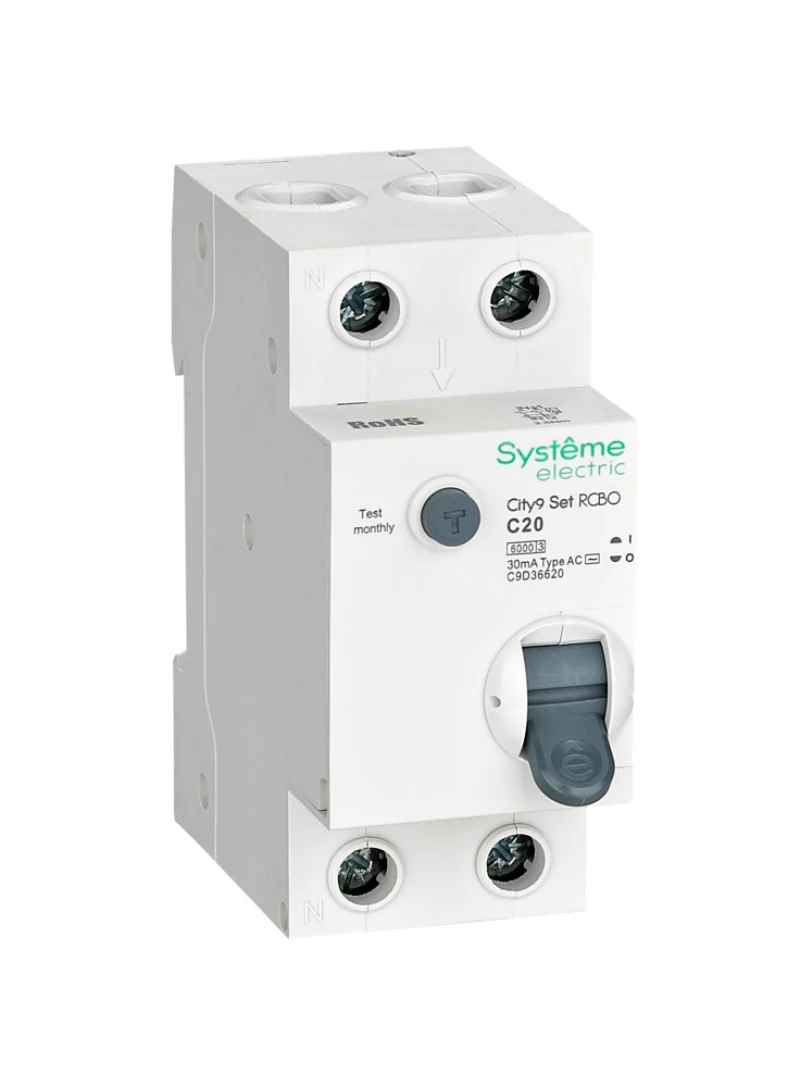   () Systeme City9 Set - 2P - 20A - AC - 30mA -  C - 6kA