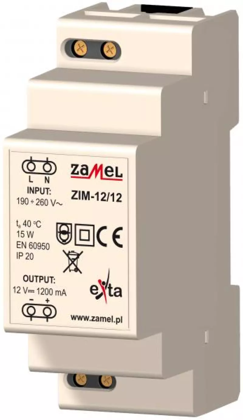    230VAC/12VDC 1200 IP20  DIN  2