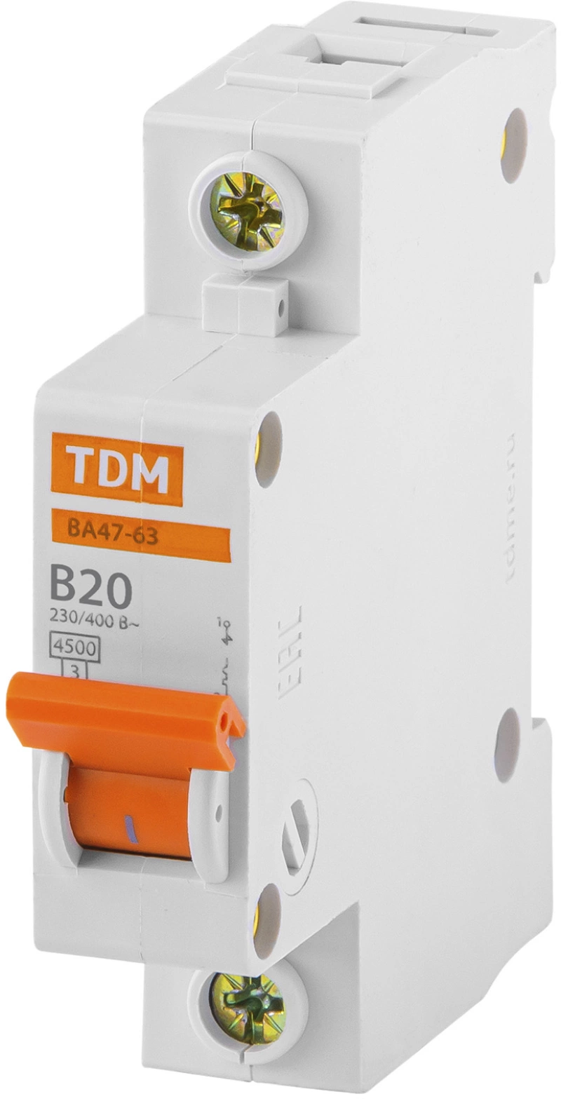   TDM 47-63 - 1P - 20A - B - 4.5kA - 1M - 400