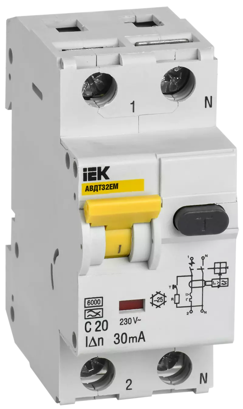   () IEK 32EM - 1P+N - 20A - A - 30mA -  C - 6kA