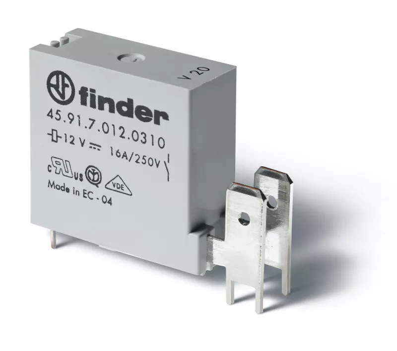 Finder    ;    ;    5 + Faston 250(6.3x0.8); 1NO 16A;  A