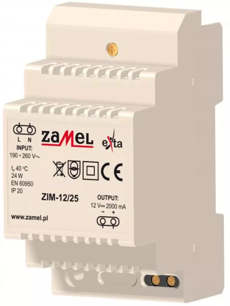    230VAC/12VDC 2500 IP20  DIN  3