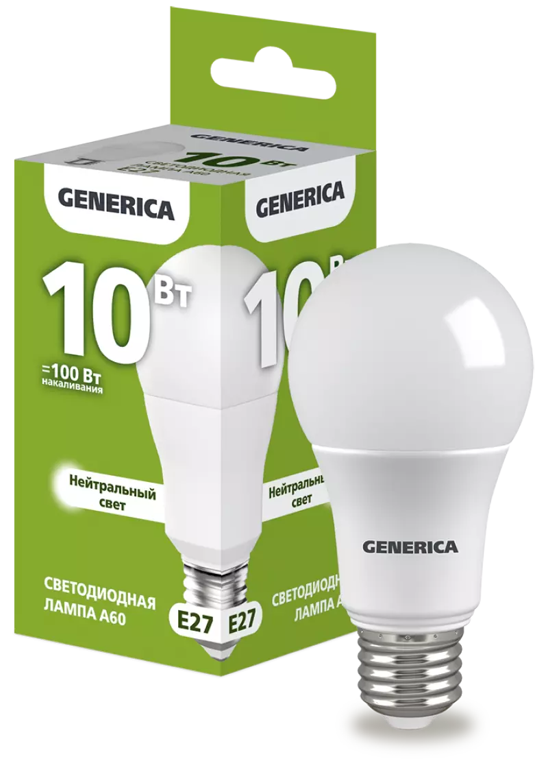  LED A60  10 230 4000 E27 GENERICA