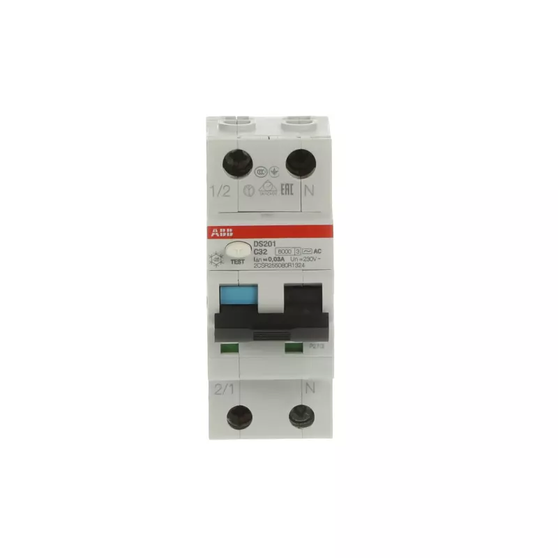   () ABB DS201 - 2P - 32A - AC - 30mA -  C - 6kA