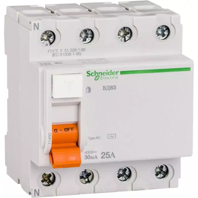    (/) Schneider Electric  ( 63) - 4P - 25A - AC - 30mA