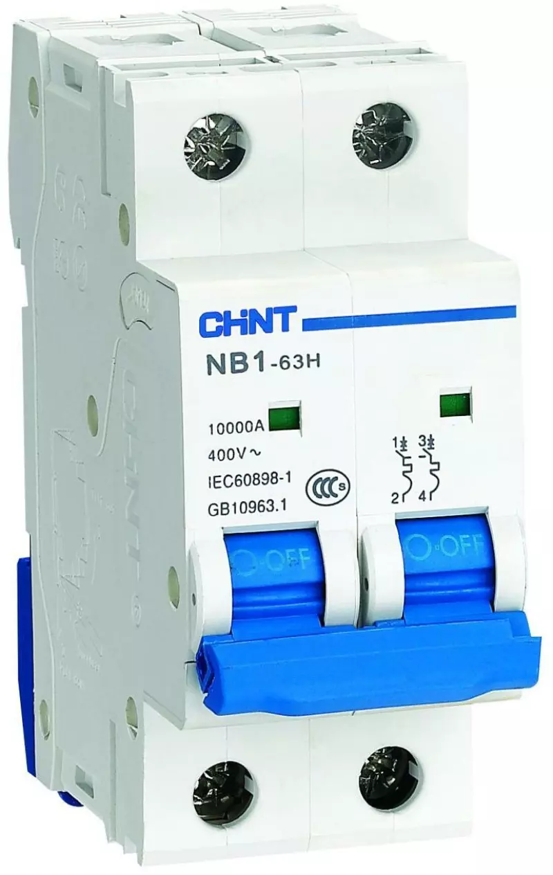   Chint NB1-63H - 2P - 2A - C - 10kA - 2M - 400