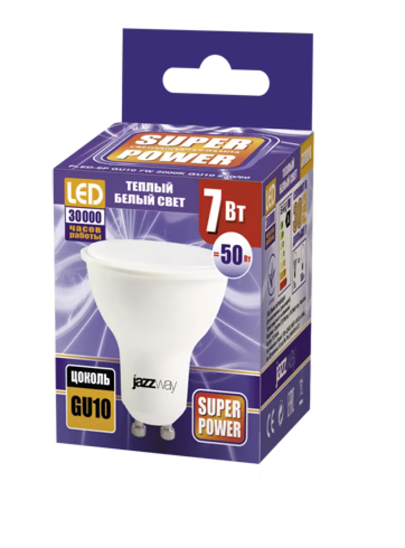 Jazzway  PLED- SP GU10 7W 3000K 230/50