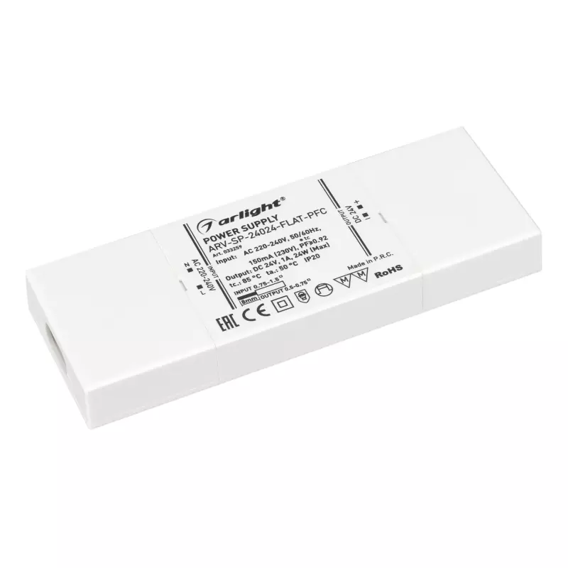   ARV-SP-24024-FLAT-PFC (24V, 1A, 24W) (Arlight, IP20 , 5 )