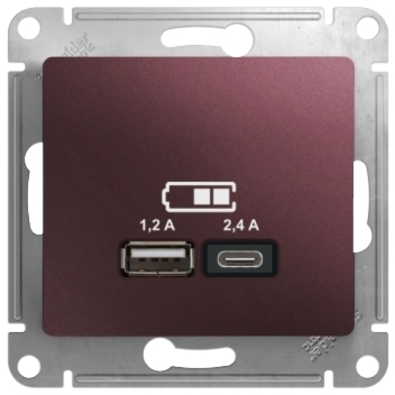   USB Schneider, USB-A + USB-C, 2.4A ()