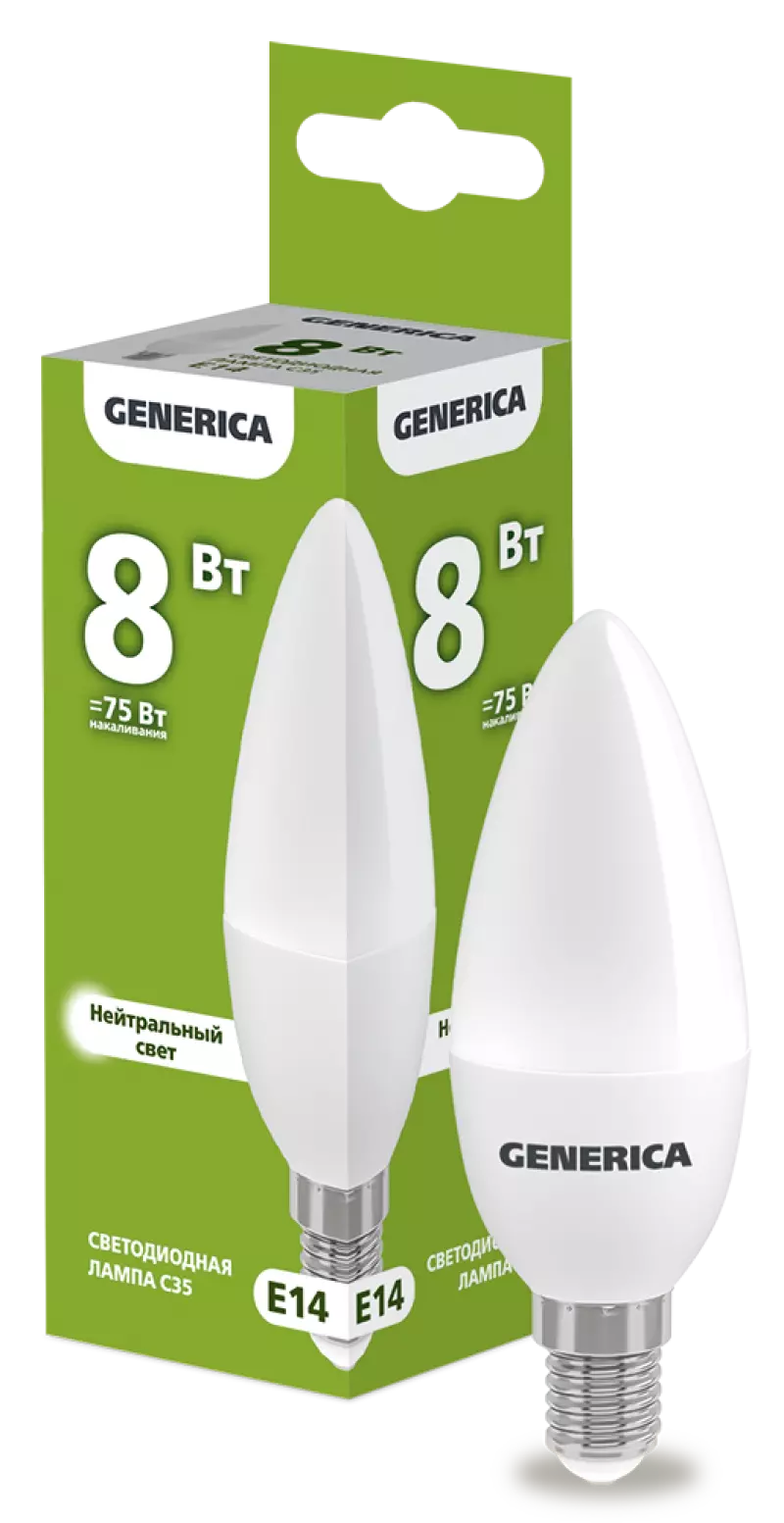  LED C35  8 230 4000 E14 GENERICA