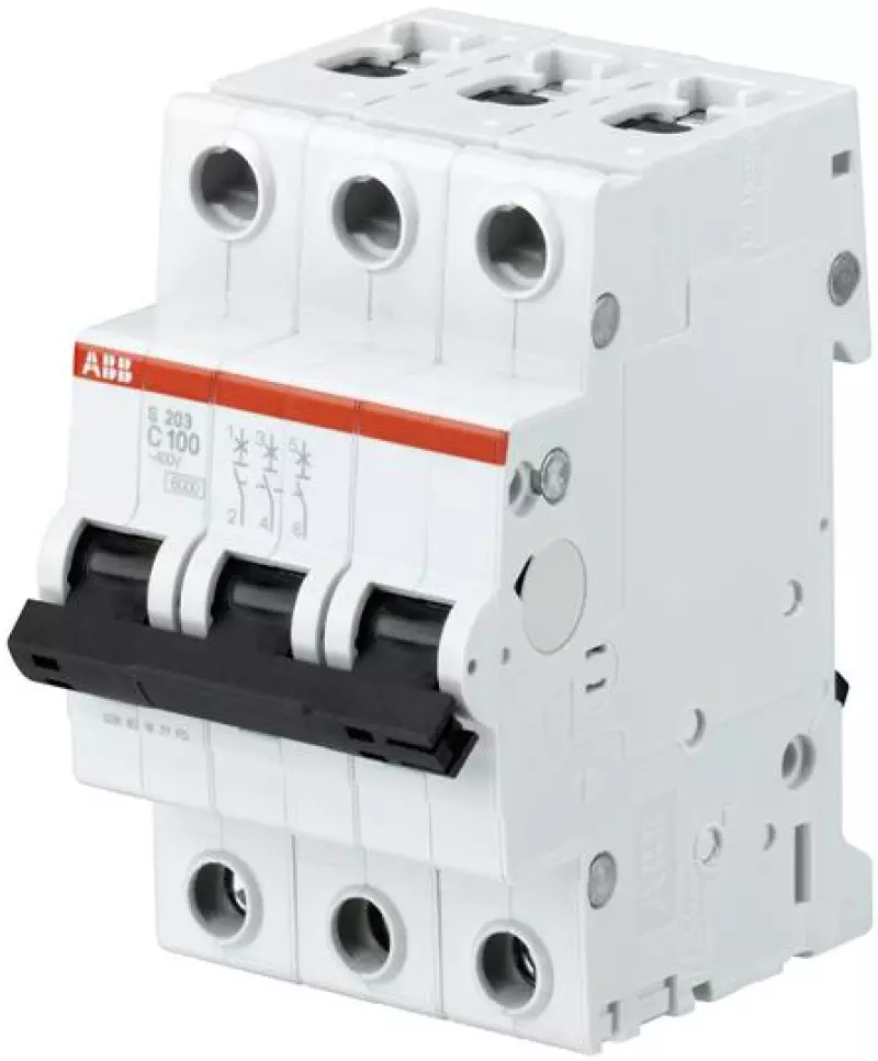   ABB S203 - 3P - 100A - B - 6kA - 3M - 400