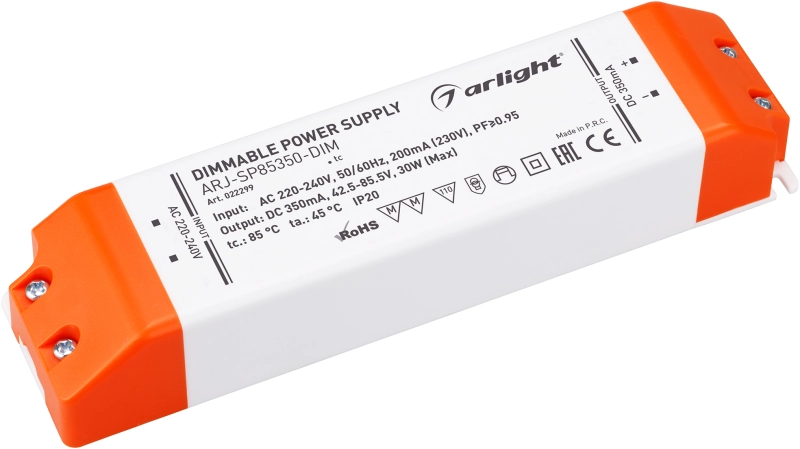   ARJ-SP85350-DIM (30W, 350mA, PFC, Triac)