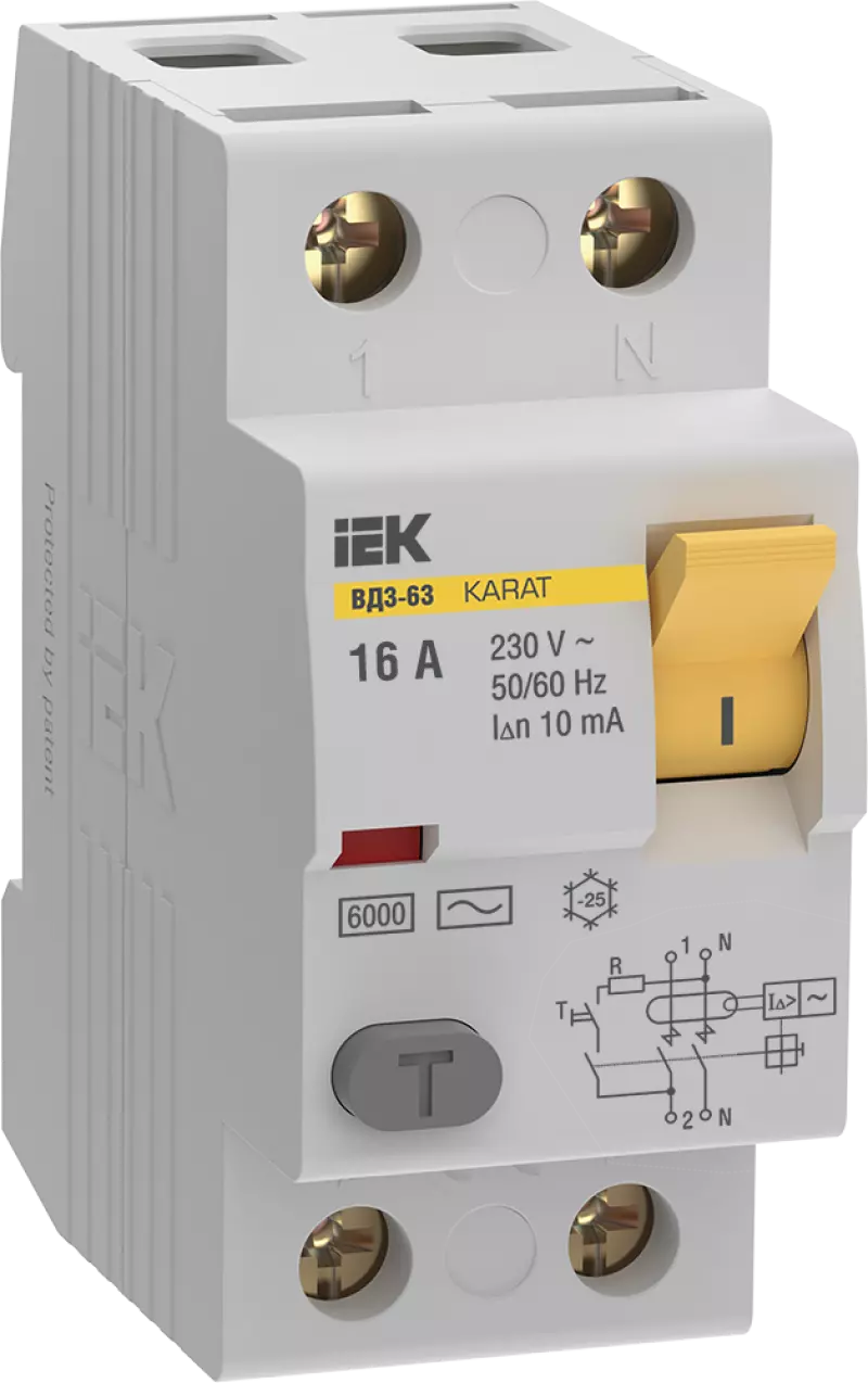    (/) IEK KARAT 3-63 - 2P - 16A - AC - 10mA