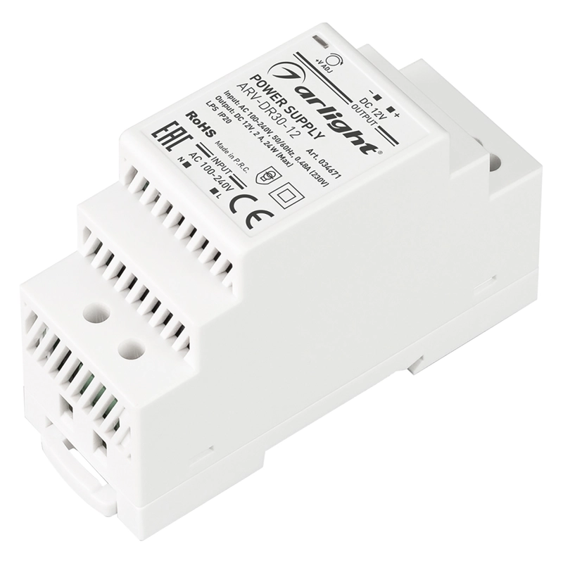   ARV-DR30-12 (12V, 2.5A, 30W) (Arlight, IP20 DIN-)