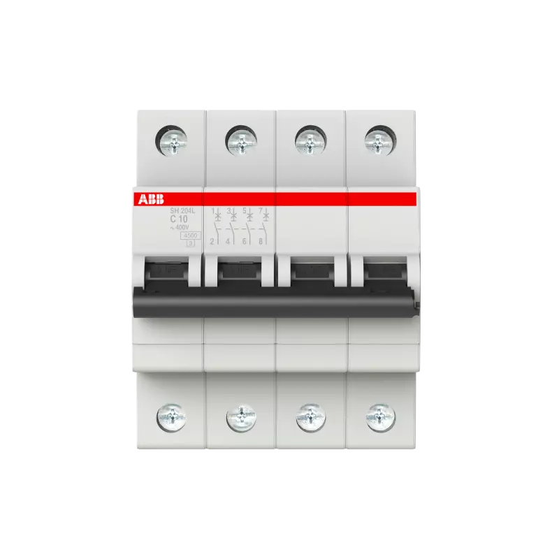   ABB SH204L - 4P - 10A - C - 4.5kA - 4M - 400