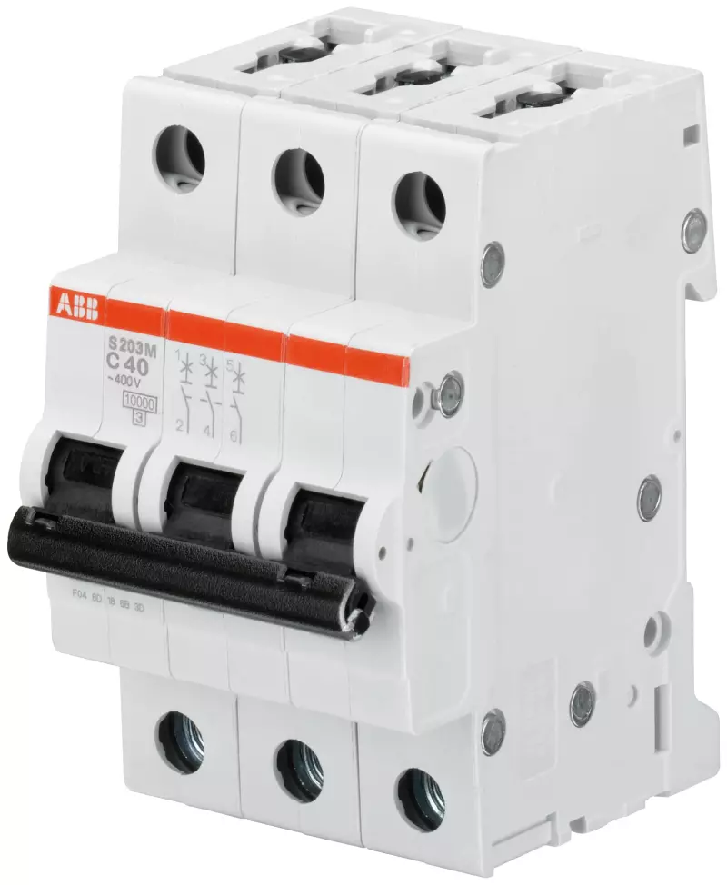   ABB S203M - 3P - 1.6A - D - 15kA - 3M - 400