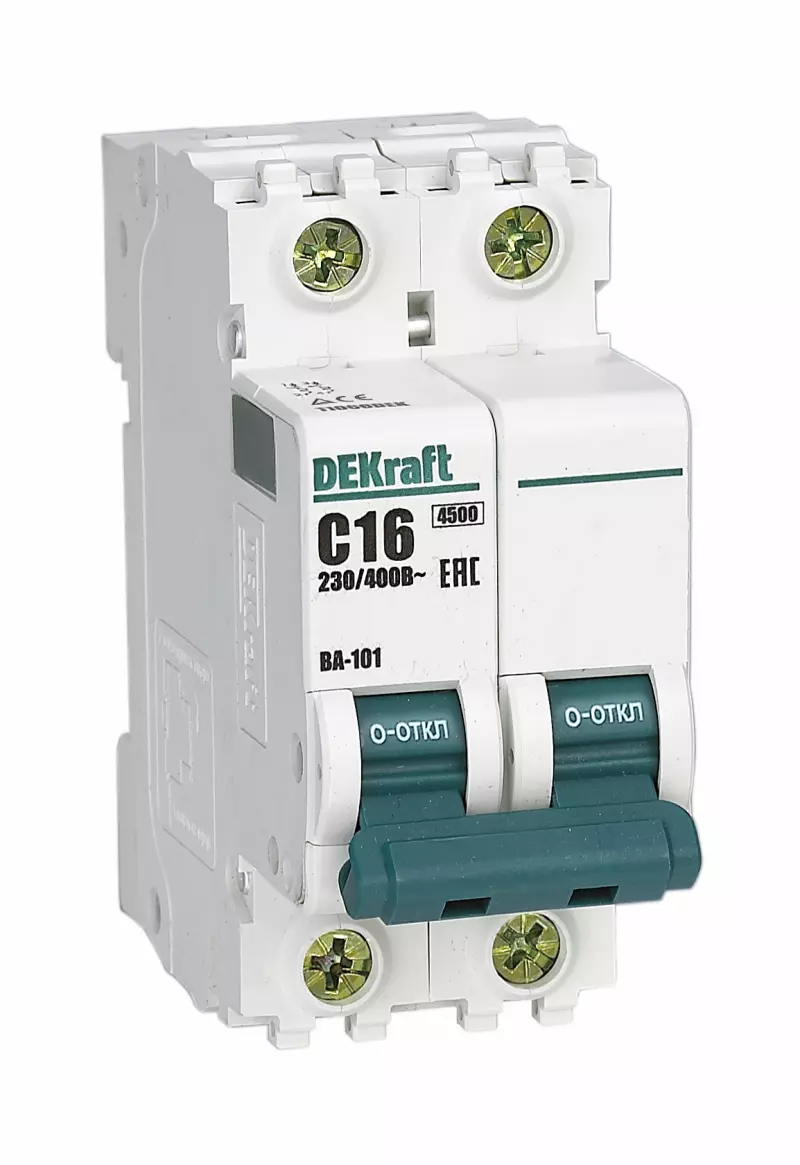   Dekraft -101 - 2P - 20A - B - 4.5kA - 2M