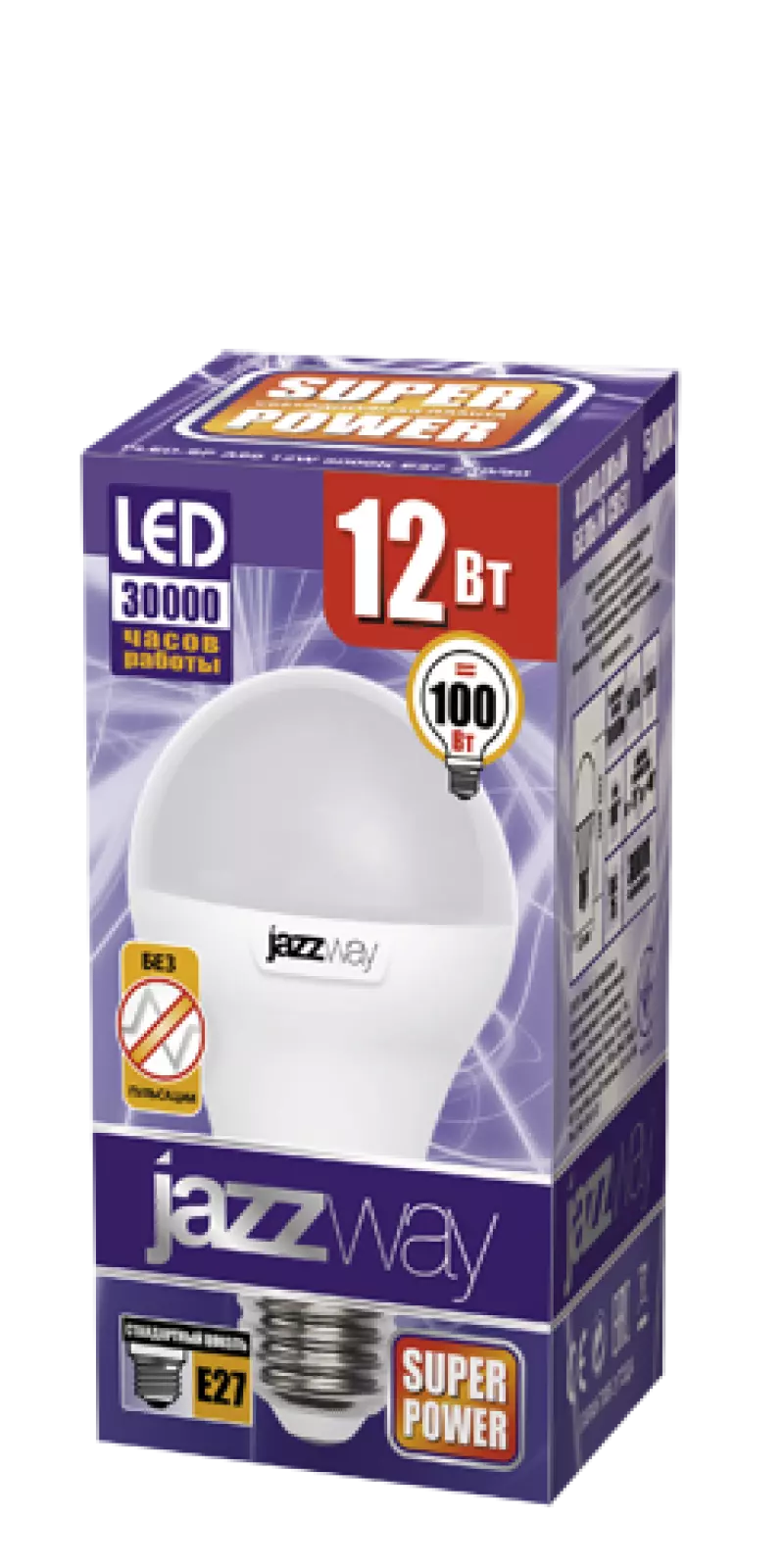 Jazzway   (LED)  d60 E27 180 12 220-240   - 5000