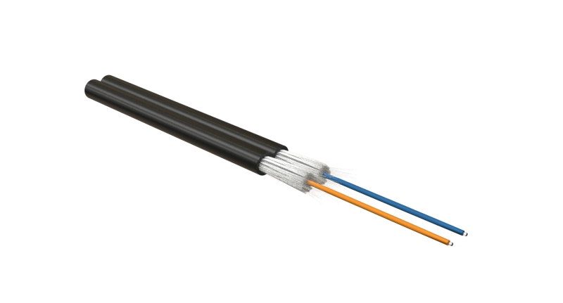 Hyperline FO-D2-IN-9S-2-HFLTx-BK  - 9/125 (SMF-28 Ultra) , 2 , duplex, zip-cord,    (tight buffer), 2.0 ,   , HFLTx, 40C  +70C, 