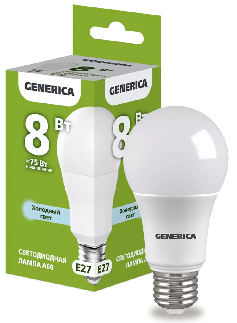  LED A60  8 230 6500 E27 GENERICA