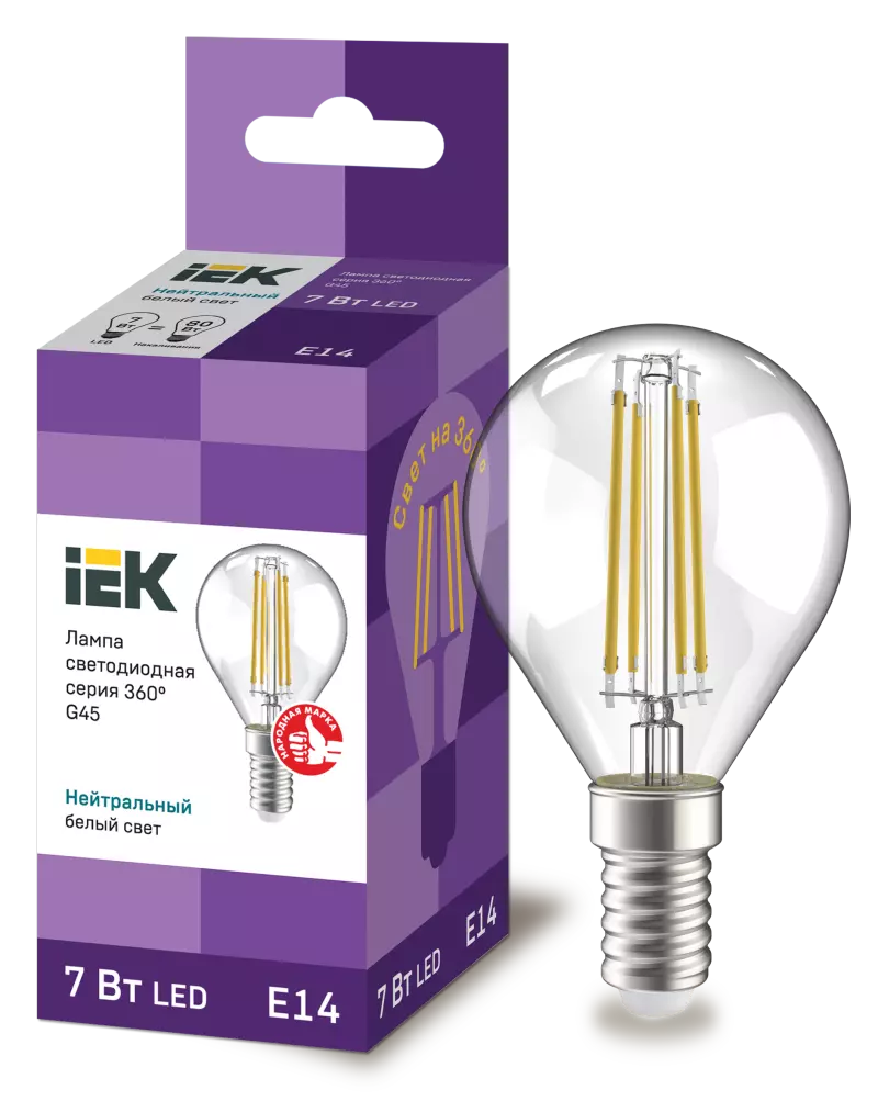  LED G45  . 7 230 4000 E14  360 IEK