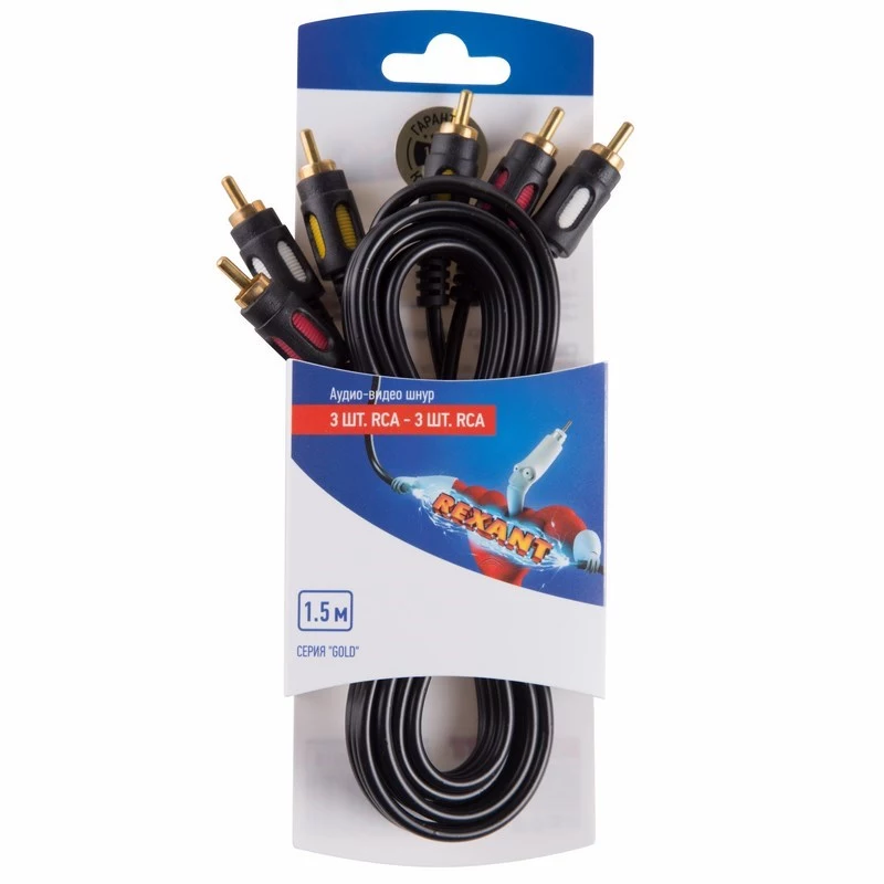   3RCA - 3RCA 1.5  (GOLD)  REXANT