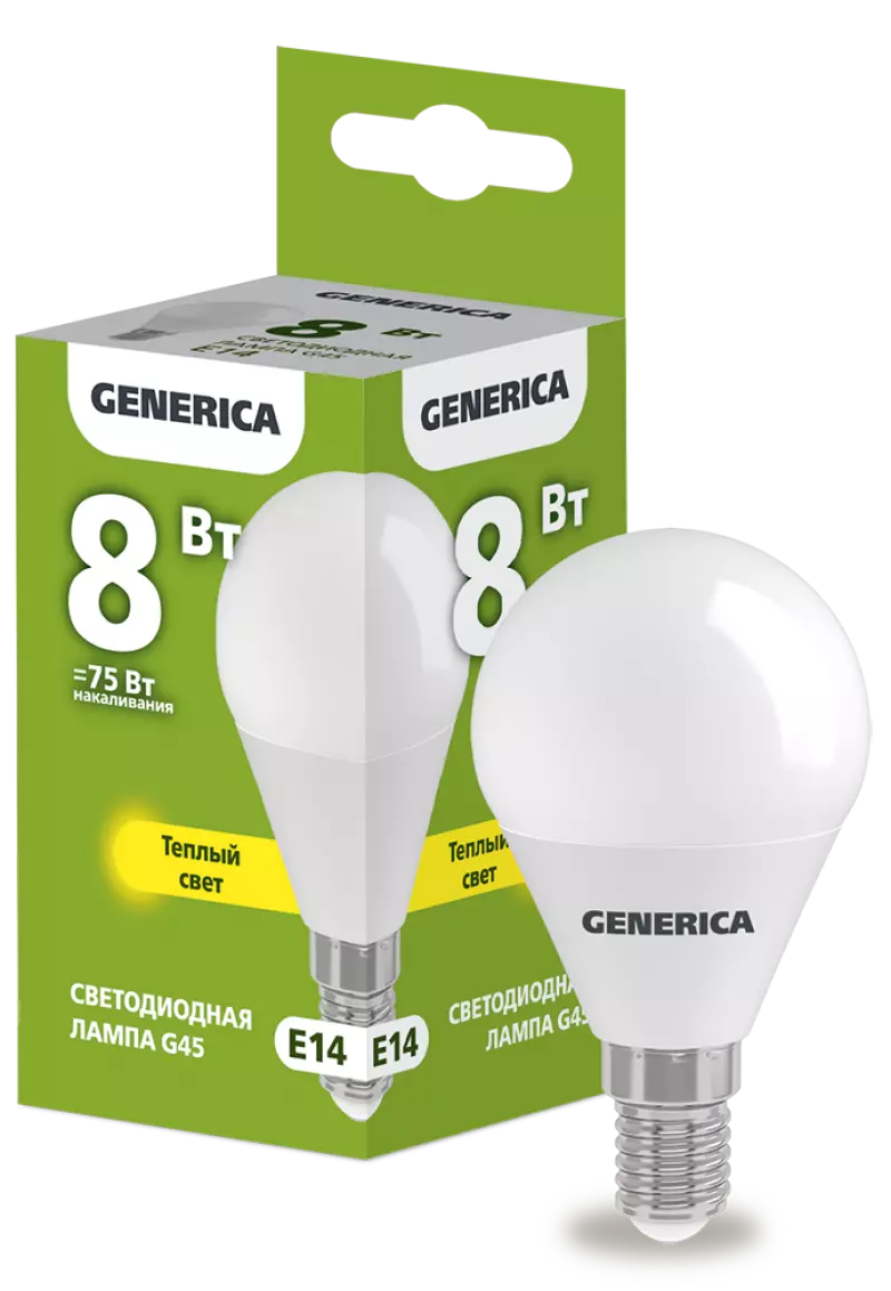  LED G45  8 230 3000 E14 GENERICA