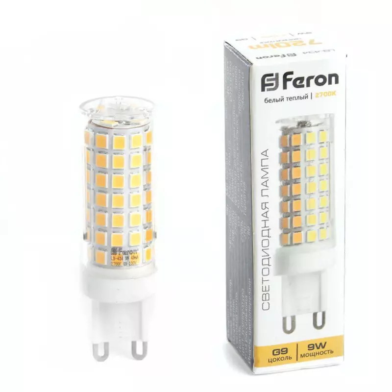   Feron G9 9W 2700K  LB-434 38146