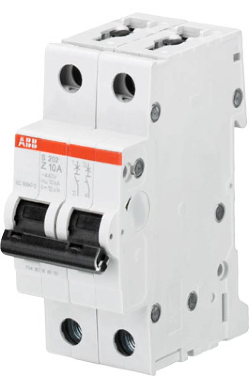   ABB S202M - 2P - 4A -  Z - 15kA - 2M - 400