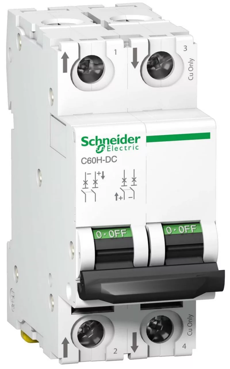   Schneider Acti 9 C60H-DC - DC - 2P - 3A - C - 10kA - 4M - 440