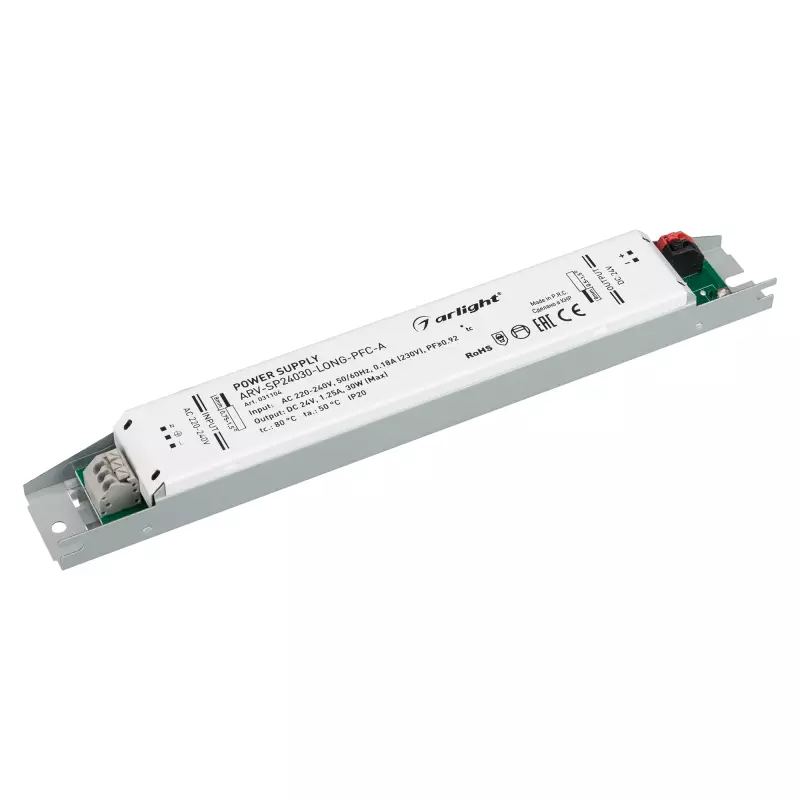   ARV-SP24030-LONG-PFC-A (24V, 1.25A, 30W)