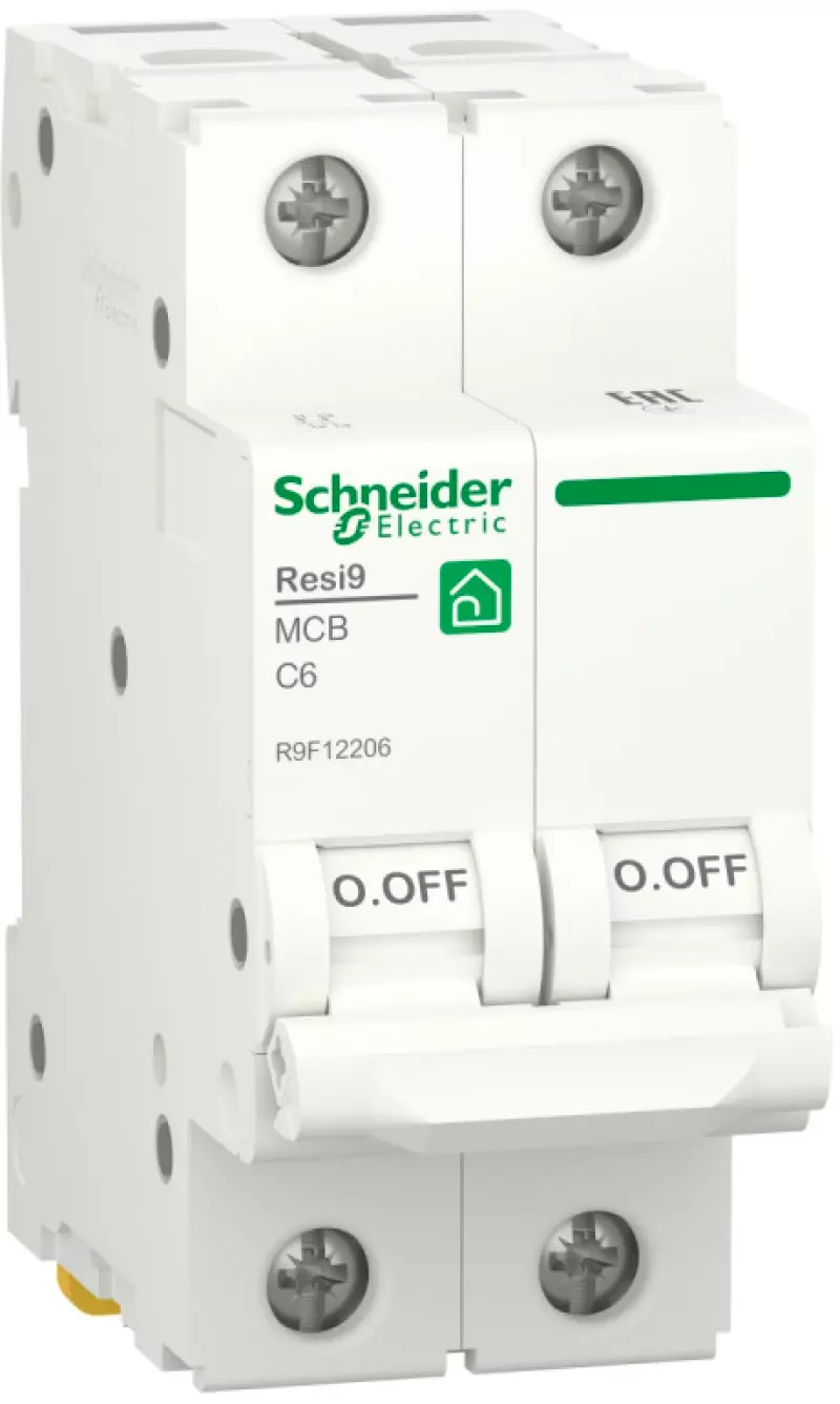   Schneider Resi9 - 2P - 6A - C - 6kA - 2M - 400