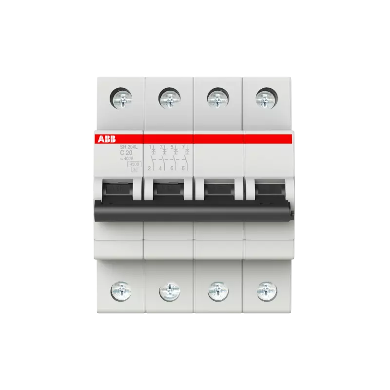   ABB SH204L - 4P - 20A - C - 4.5kA - 4M - 400