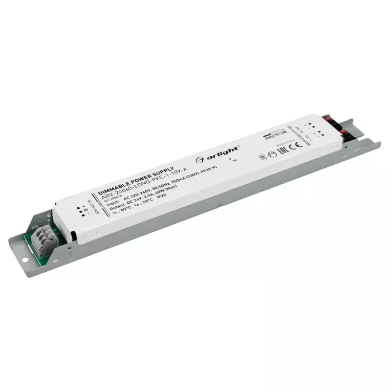   ARV-24060-LONG-PFC-1-10V-A (24V, 2.5A, 60W)