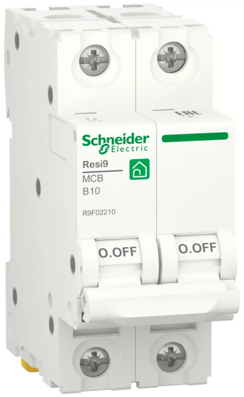   Schneider Resi9 - 2P - 10A - B - 6kA - 2M - 400