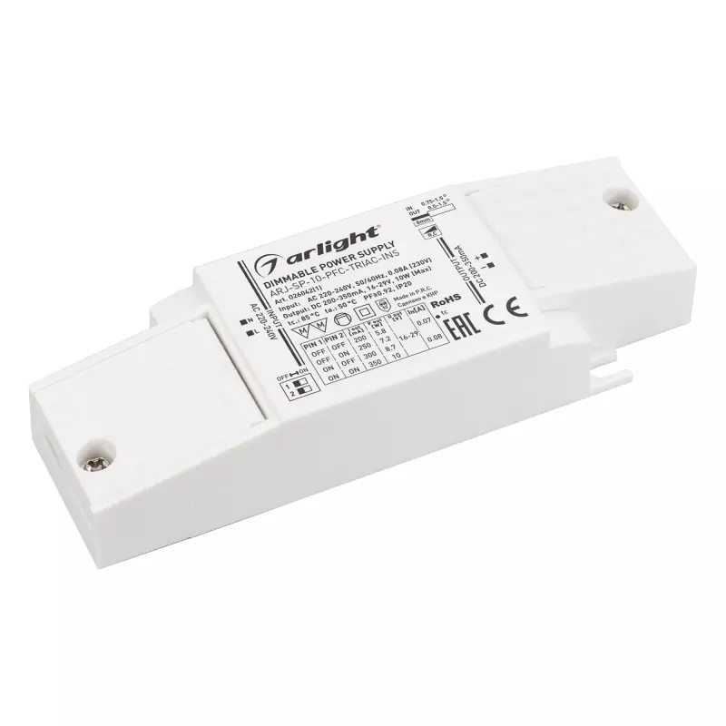   ARJ-SP-10-PFC-TRIAC-INS (10W, 16-29V, 0.2-0.35A) (Arlight, IP20 , 5 )