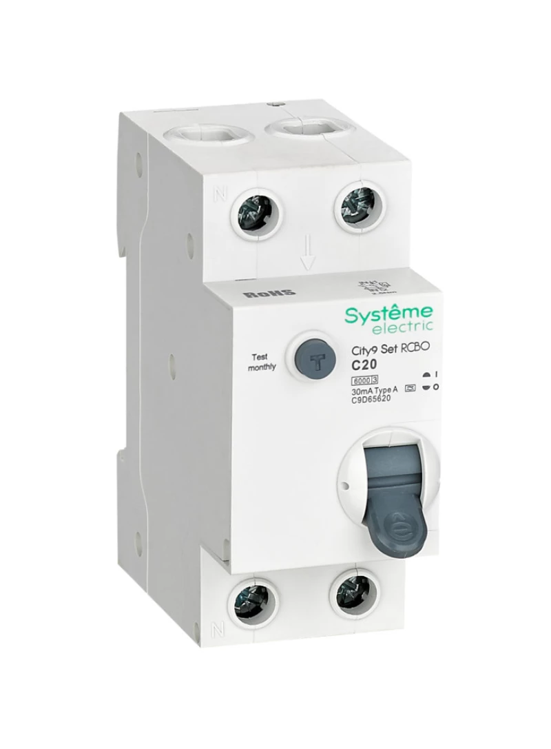   () Systeme City9 Set - 2P - 20A - A - 30mA -  C - 6kA