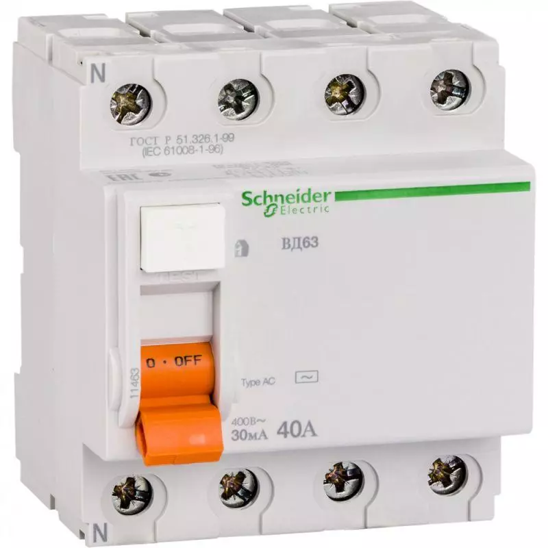    (/) Schneider Electric  ( 63) - 4P - 40A - AC - 30mA