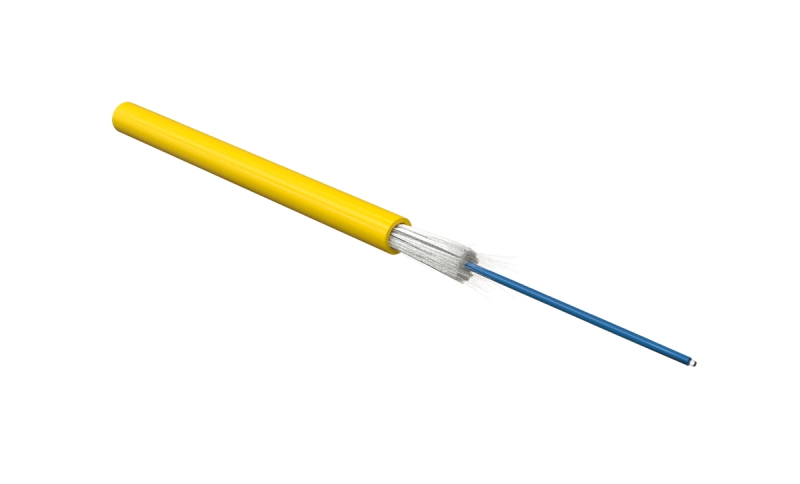 Hyperline FO-S2-IN-9S-1-HFLTx-YL  - 9/125 (SMF-28 Ultra) , 1 , simplex,    (tight buffer), 2.0 ,  ,   , HFLTx, 10C  +50C, 