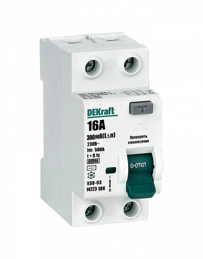    (/) Dekraft -03 - 1P+N - 16A - AC - 300mA