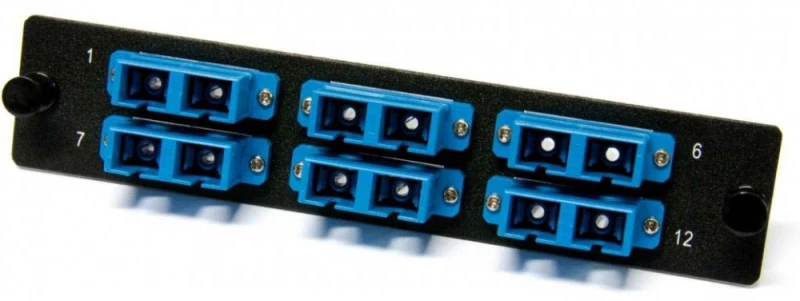 Hyperline FO-FPM-W120H32-12LC-BL   FO-19BX  12 LC , 12 ,  OS1/OS2, 120x32 ,    (blue)