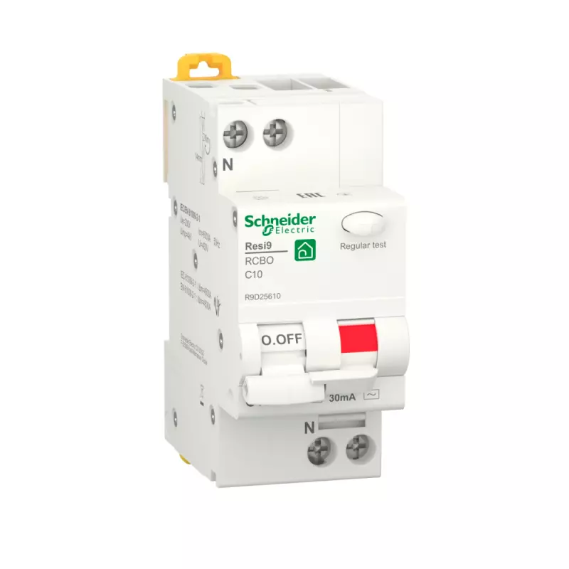   () Schneider Resi9 - 1P+N - 10A - AC - 30mA -  C - 6kA