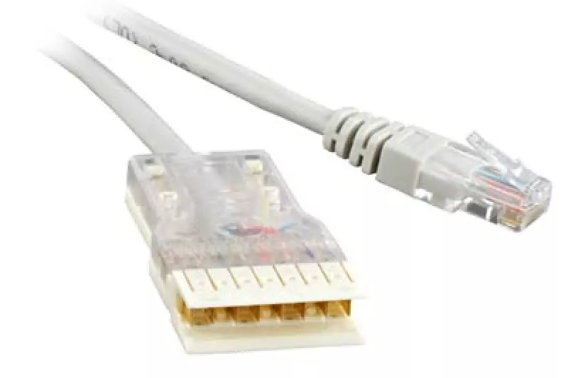 Hyperline PC-110-RJ45-4P-C5e-1M-LSZH-GY - 110  - RJ-45, 4 , Cat.5e, LSZH, 1 , 