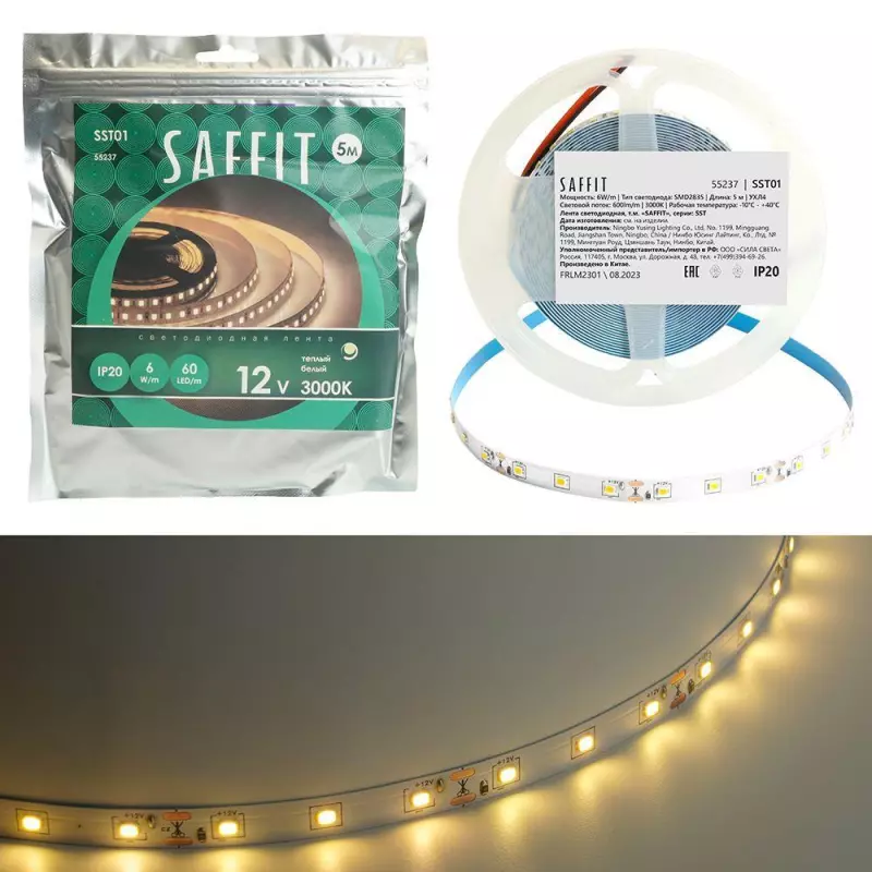   Saffit 6W/m 60LED/m 2835SMD   5 SST01 55237