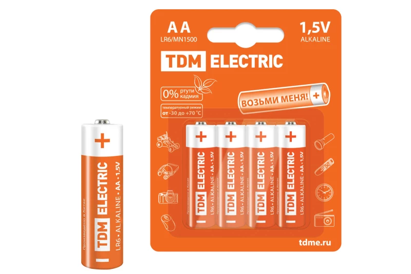   LR6 AA Alkaline 1,5V BP-4 TDM