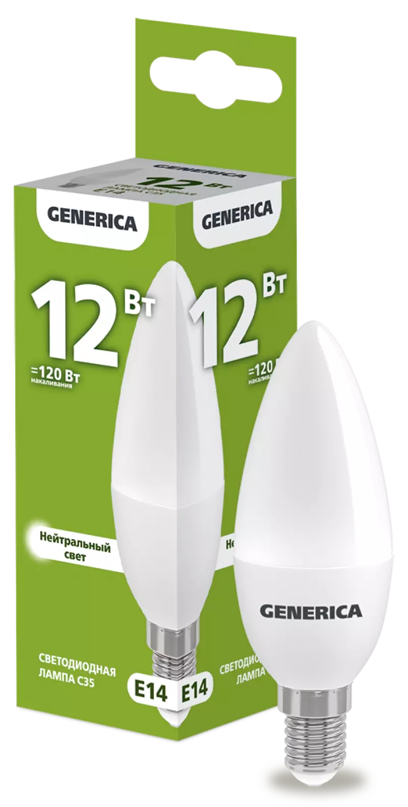  LED C35  12 230 4000 E14 GENERICA