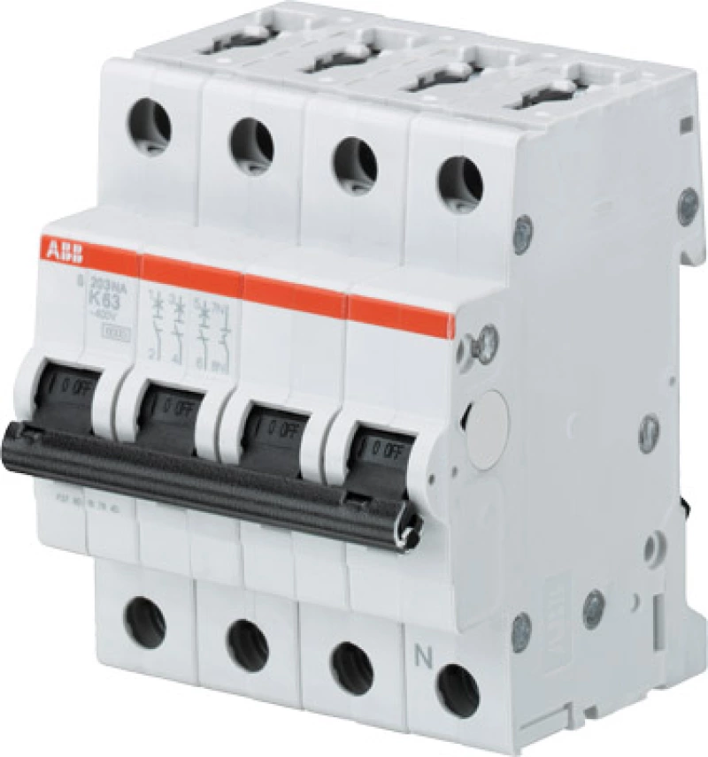   ABB S203 NA - 3P+N - 1A - K - 10kA - 4M - 400