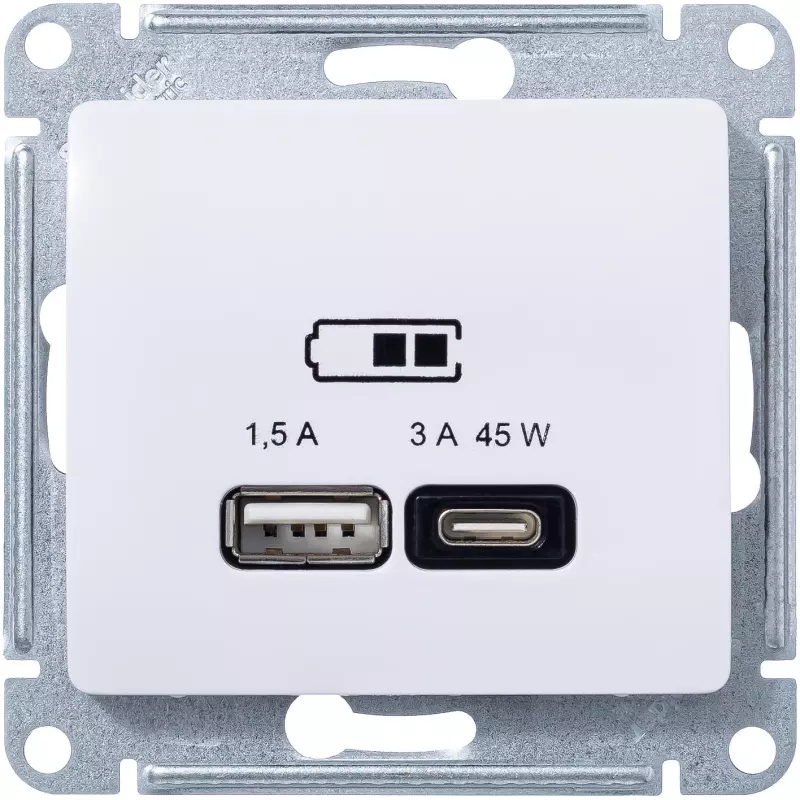   USB Schneider, USB-A + USB-C, 45 ()