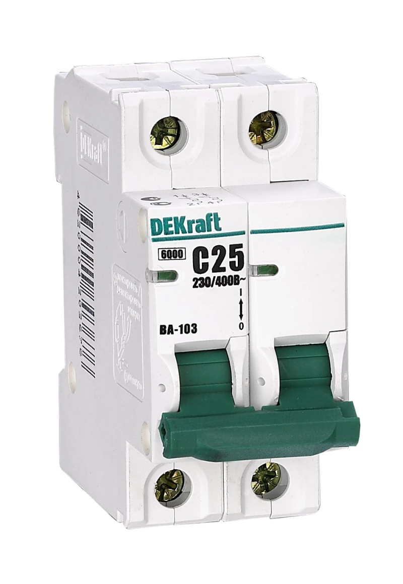   Dekraft -103 - 2P - 20A - B - 6kA - 2M